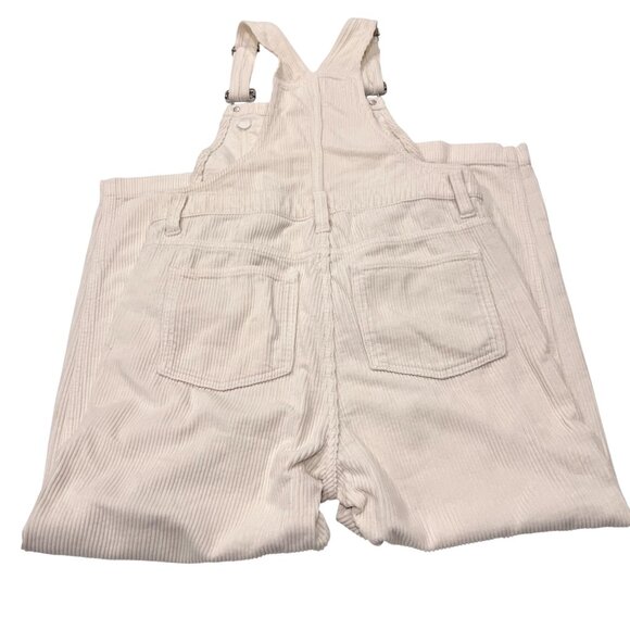 Madewell Corduroy Bib Overalls, Cream, S - Picture 5 of 8